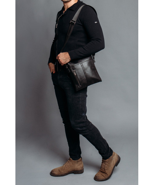 Сумка через плече чоловіча шкіряна Tiding Bag 80261A