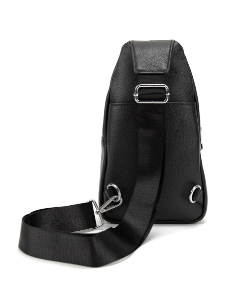 Шкіряний чорний чоловічий слінгTiding Bag A25F-250100A