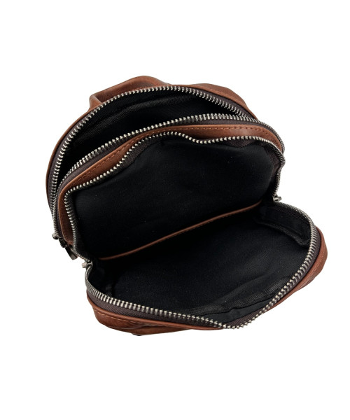 Сумка-слінг чоловіча шкіряна Tiding Bag 9801C