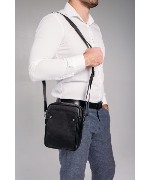 Сумка через плече чоловіча шкіряна Tiding Bag 8913A