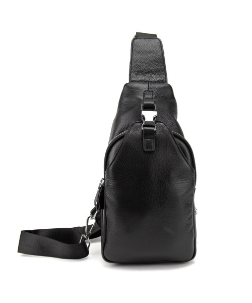 Шкіряний чорний слінг через плече Tiding Bag A25F-6809-11A