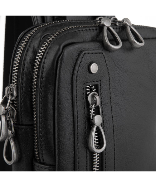 Сумка-слінг чоловіча шкіряна Tiding Bag 9801A