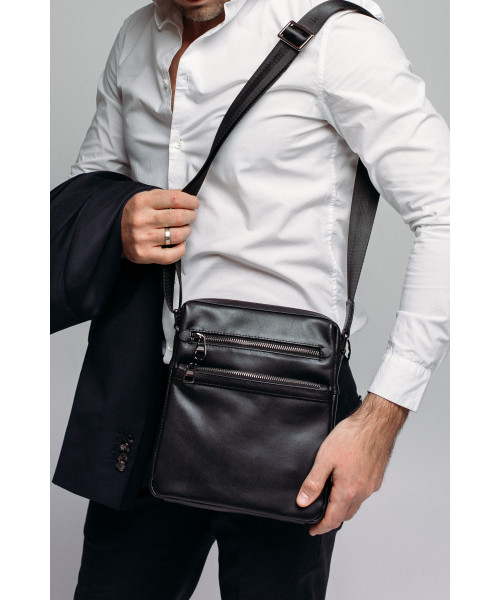 Сумка на плече чоловіча шкіряна Tiding Bag 9830A