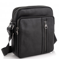 Men's leather black Tiding Bag 9836A shoulder messenger