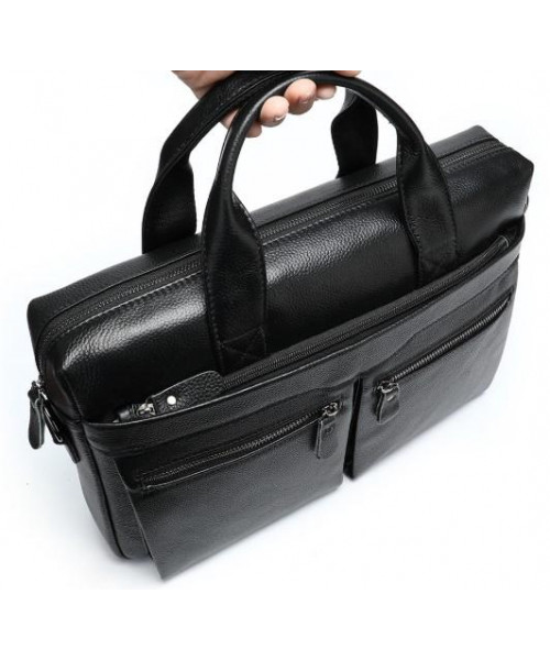 Office men's leather bag for laptop and documents Bexhill A25-7122A