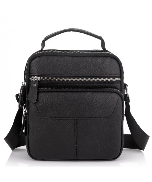 Shoulder bag black men's leather Tiding Bag A25F-1436A