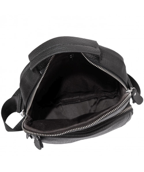 Shoulder bag black men's leather Tiding Bag A25F-1436A