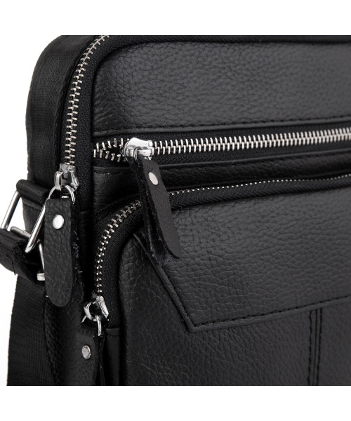 Shoulder bag black men's leather Tiding Bag A25F-1436A