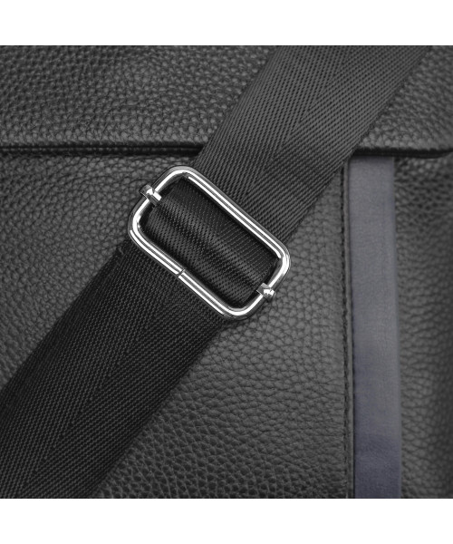 Men's leather shoulder bag black Tiding Bag A25F-9913A