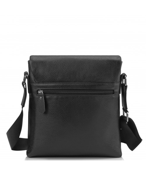 Men's leather shoulder bag black Tiding Bag A25F-9913A
