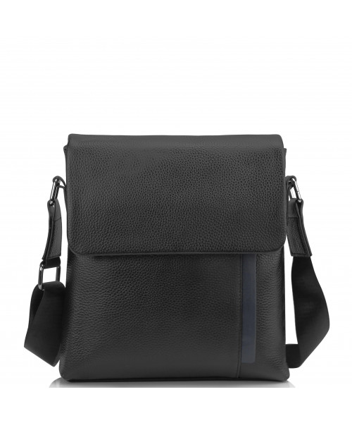 Men's leather shoulder bag black Tiding Bag A25F-9913A