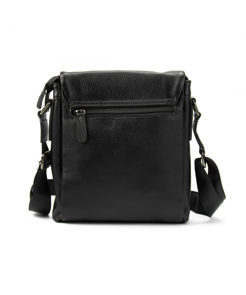Сумка Tiding Bag A25F-FL-871A чорна з натуральної шкіри зернистої фактури