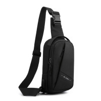 Black textile sling bag Confident AT08-2113A