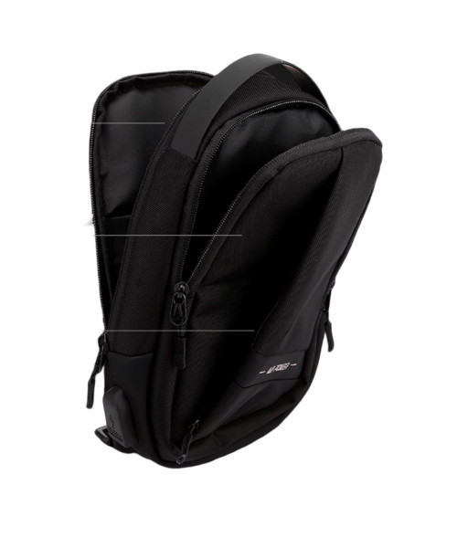 Black textile sling bag Confident AT08-2113A