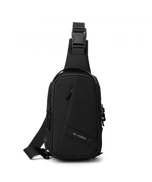 Black textile sling bag Confident AT08-2113A