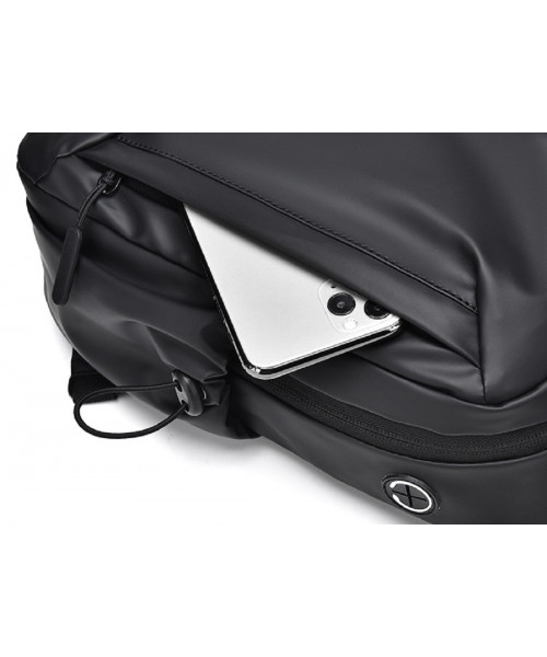 Black textile sling bag Confident ATN02-S039A