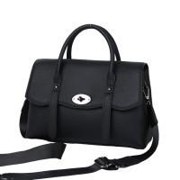 Classic women's black leather bag Olivia Leather B24-W-8329A
