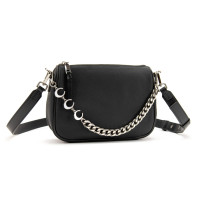 Elegant leather handbag with chain Olivia Leather B24-W-99130A