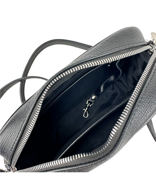 Crossbody women's black leather Tavinchi CH-025A-LV