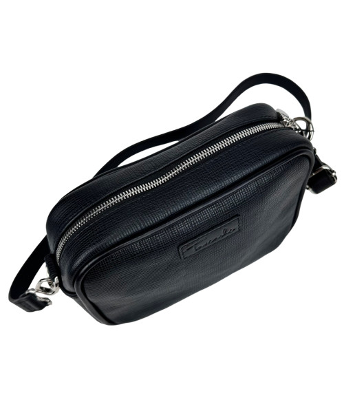 Crossbody women's black leather Tavinchi CH-025A-LV
