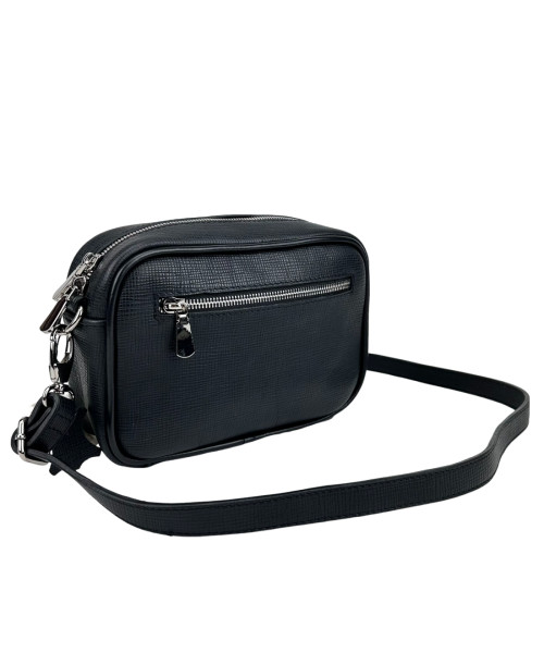 Crossbody women's black leather Tavinchi CH-025A-LV