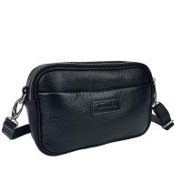 Crossbody leather black Tavinchi CH-026A-FL