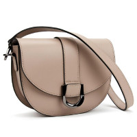 Stylish women's semicircular leather handbag Firenze Italy F-IT-1030TL