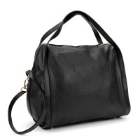 Comfortable soft leather bag black Firenze Italy F-IT-1041A