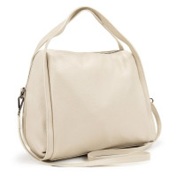 Comfortable soft leather light beige bag white Firenze Italy F-IT-1041WB