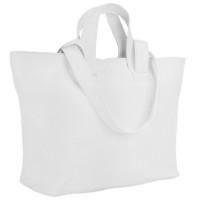 Women's leather shopper white Firenze Italy F-IT-7615W