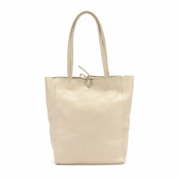 Women's leather bag shopper beige Firenze Italy F-IT-7622BM