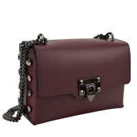 Women's leather bag with chain Firenze Italy F-IT-9812BO