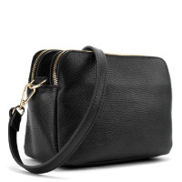 Comfortable small leather handbag with three compartments Firenze Italy F-IT-9828-8A