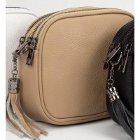 Small leather bag with three compartments Firenze Italy F-IT-9828T