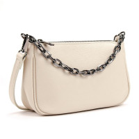 Elegant leather handbag with chain Firenze Italy F-IT-9833B