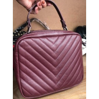 Firenze Italy F-IT-9835R burgundy leather cross body with two zippers