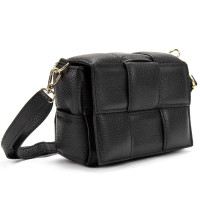 Small woven leather handbag Firenze Italy F-IT-9840A