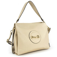 Women's soft beige leather bag Firenze Italy F-IT-9869B
