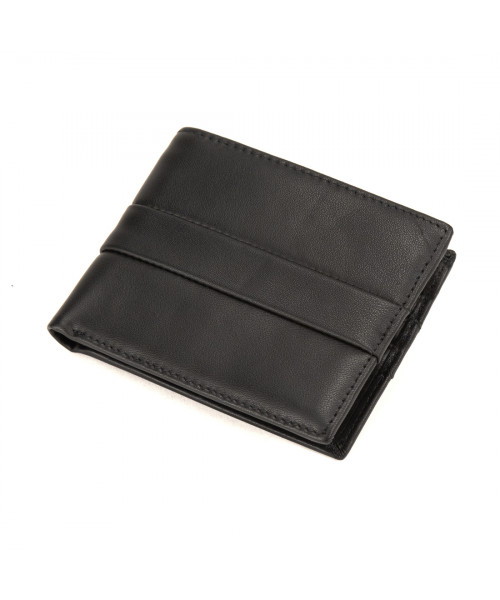 Портмоне зі смужкою чоловіче чорне Tiding Bag M39-1023-32A