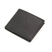 Мужское маленькое портмоне кожаное черное Tiding Bag M39-609-21A