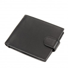Чорне портмоне на кнопці з монетницею Tiding Bag M39-8069BRA