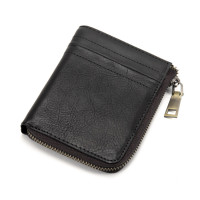 Небольшой черный портмоне на молнии Tiding Bag M39-9600A