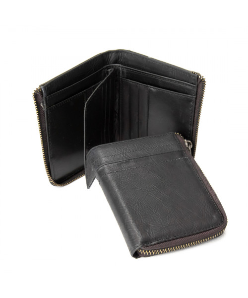 Невелике чорне портмоне на блискавці Tiding Bag M39-9600A