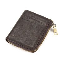 Невелике коричневе портмоне на блискавці Tiding Bag M39-9600DB
