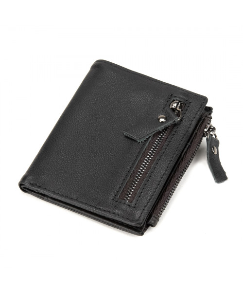 М'яке шкіряне портмоне на кнопці Tiding Bag M39-FA852A