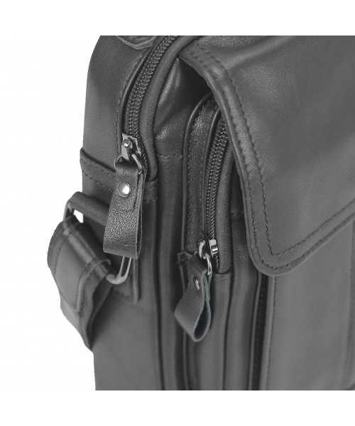 Чоловіча сумка через плече чорна Tiding Bag N2-8017A