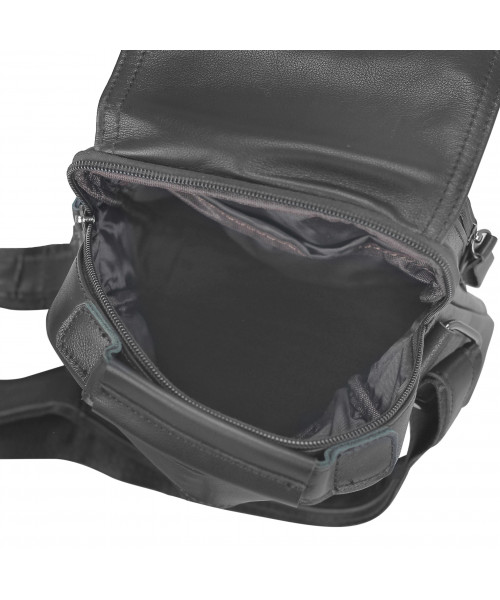 Чоловіча сумка через плече чорна Tiding Bag N2-8017A