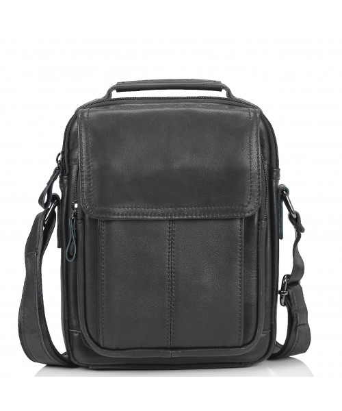Чоловіча сумка через плече чорна Tiding Bag N2-8017A