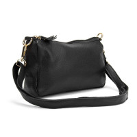 Women's Black Genuine Leather Shoulder Bag Riche NM20-W1179A