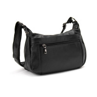 Women's Black Genuine Leather Shoulder Bag Riche NM20-W2024A